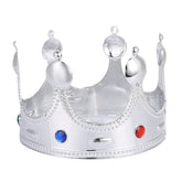 Boy Crown (Silver) with colorful gems and intricate design, perfect for a child's costume or celebration.
